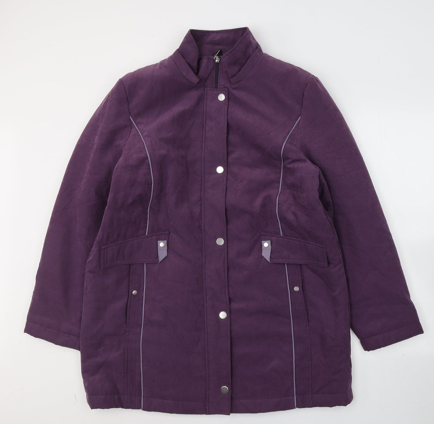 Womens UK Size L ANNA ROSE Purple Trench Coat