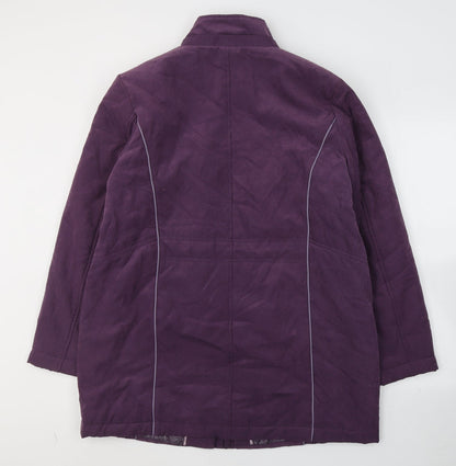 Womens UK Size L ANNA ROSE Purple Trench Coat