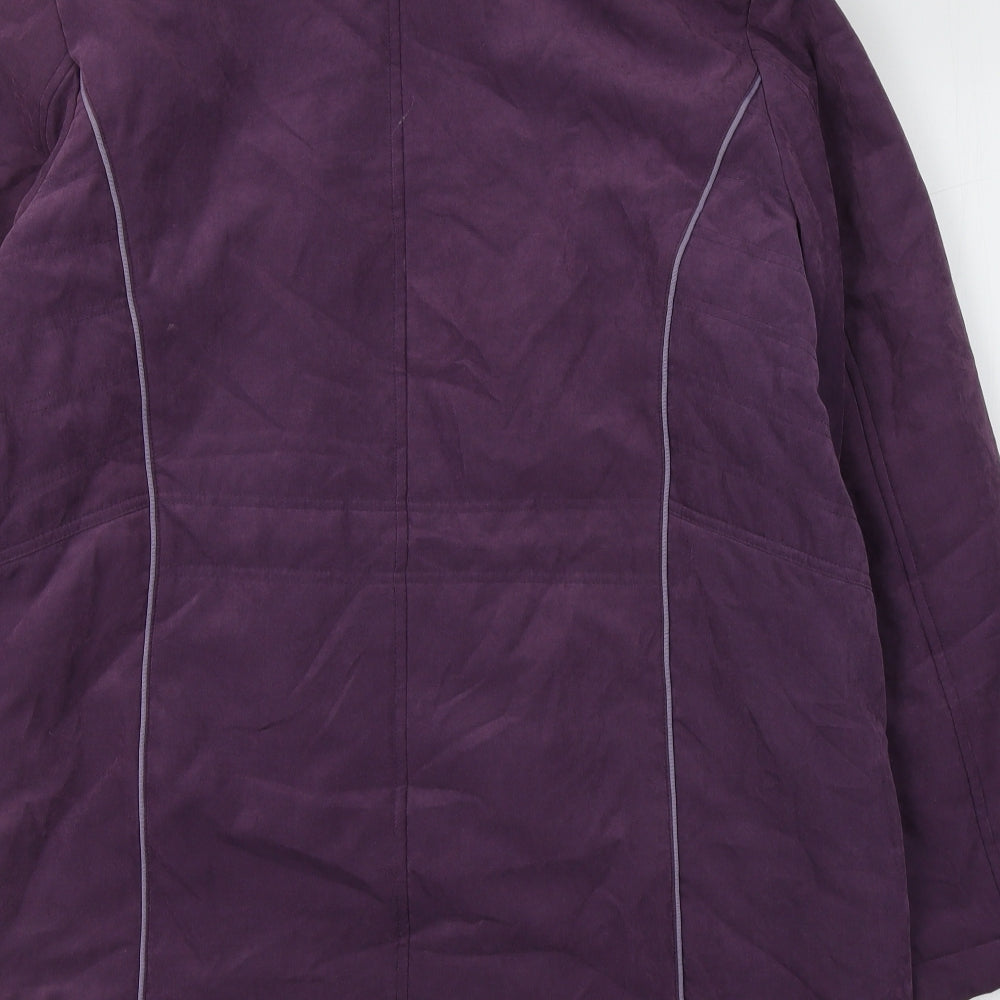 Womens UK Size L ANNA ROSE Purple Trench Coat
