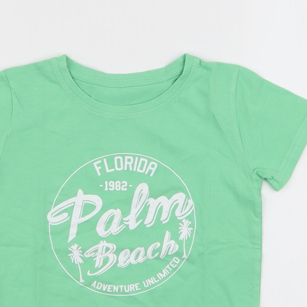 Dunnes Stores Boys Grey  100% Cotton Jersey T-Shirt Size 7 Years Round Neck Pullover - Palm Beach florida