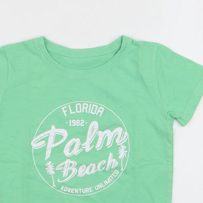 Dunnes Stores Boys Grey  100% Cotton Jersey T-Shirt Size 7 Years Round Neck Pullover - Palm Beach florida
