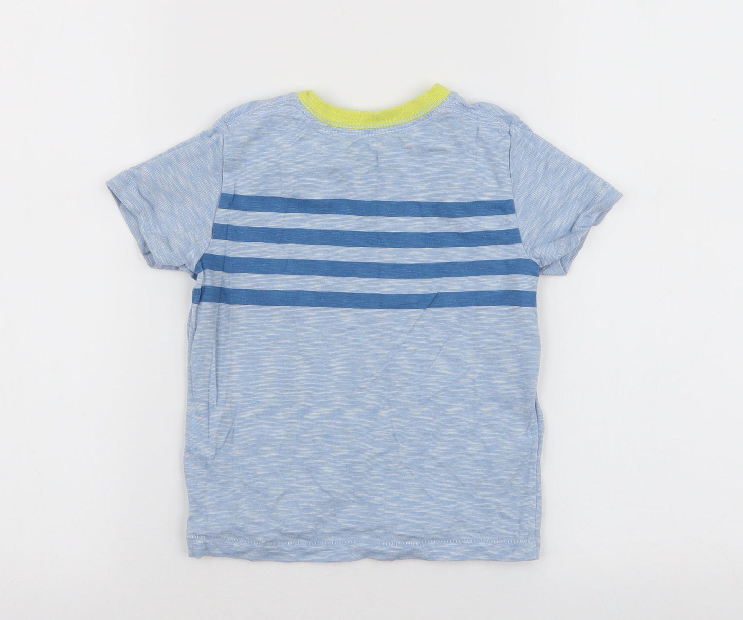 Gap Boys Blue Striped 100% Cotton Jersey T-Shirt Size 2 Years Round Neck Pullover