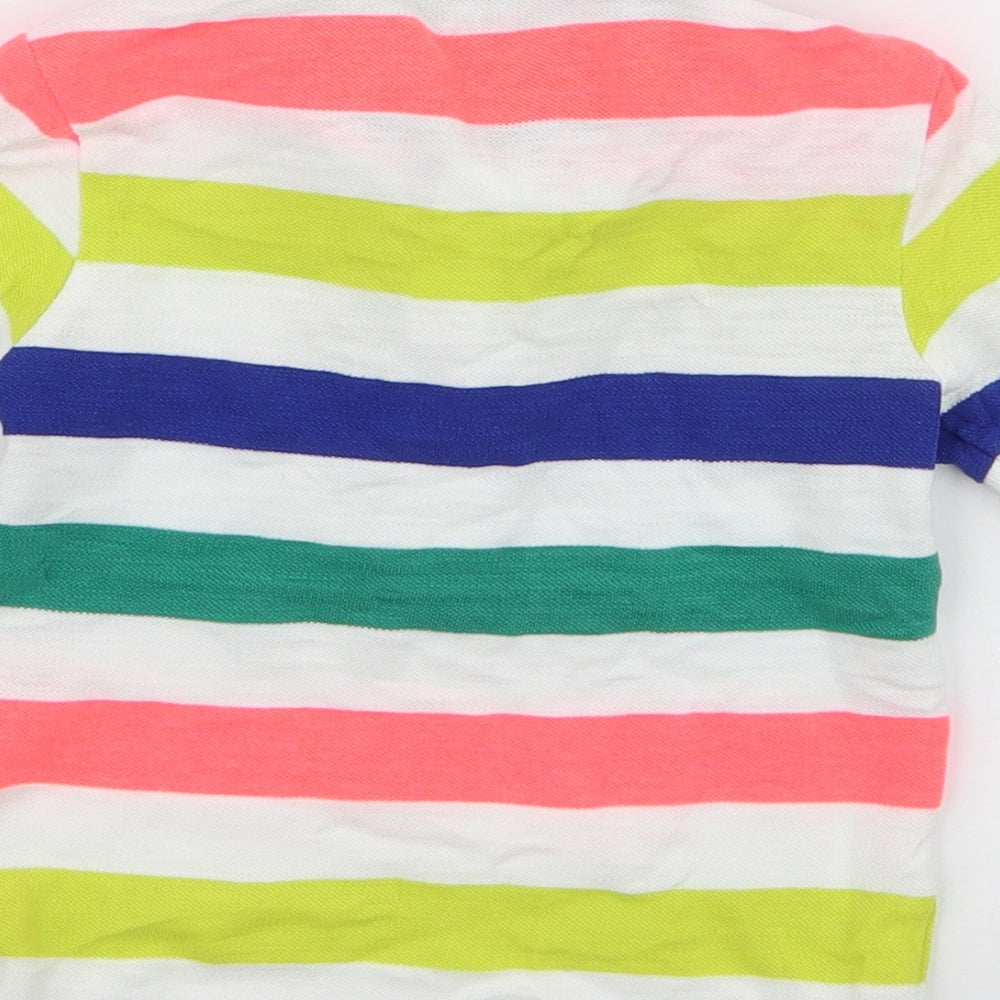 George Boys Multicoloured Striped Cotton Basic Polo Size 2-3 Years Collared Button