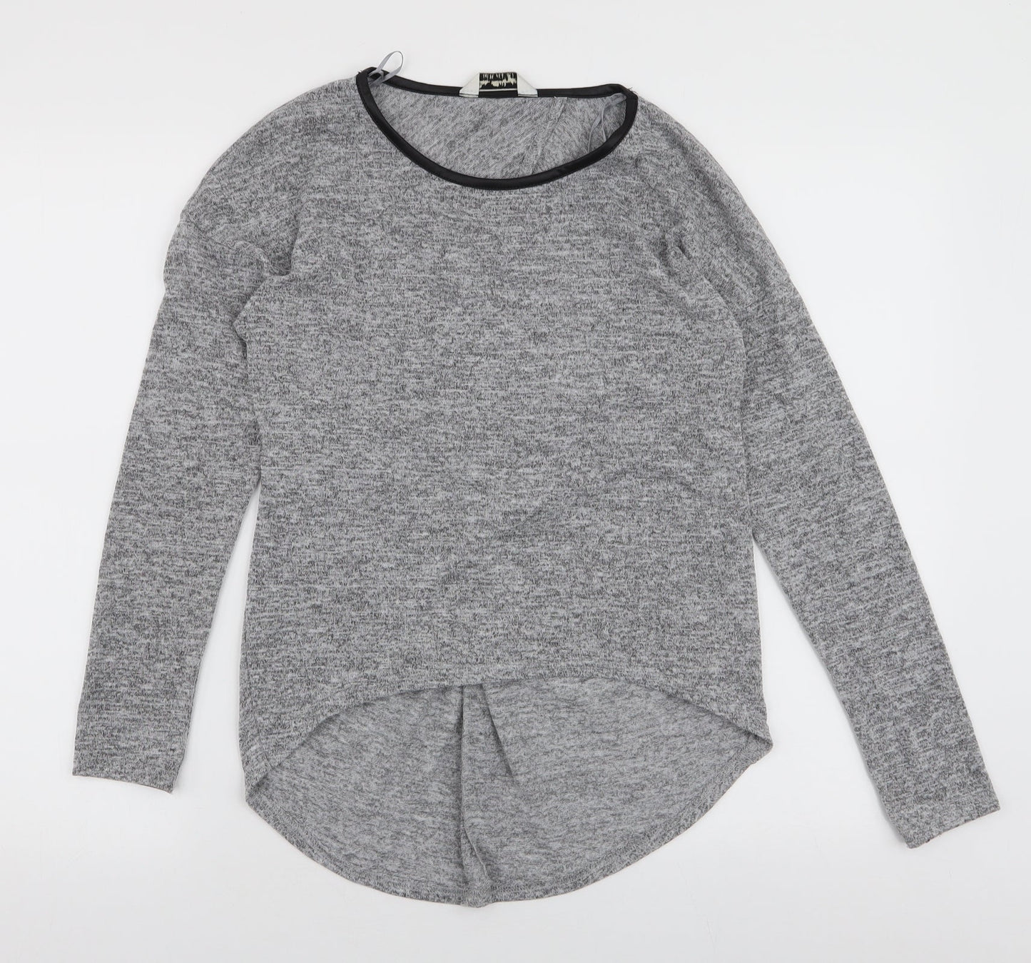 Womens UK Size 6 Miss Selfridge Grey Jersey T-Shirt