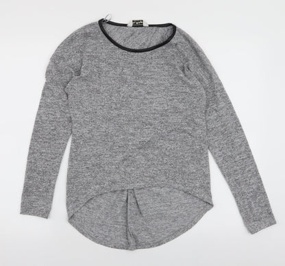 Womens UK Size 6 Miss Selfridge Grey Jersey T-Shirt