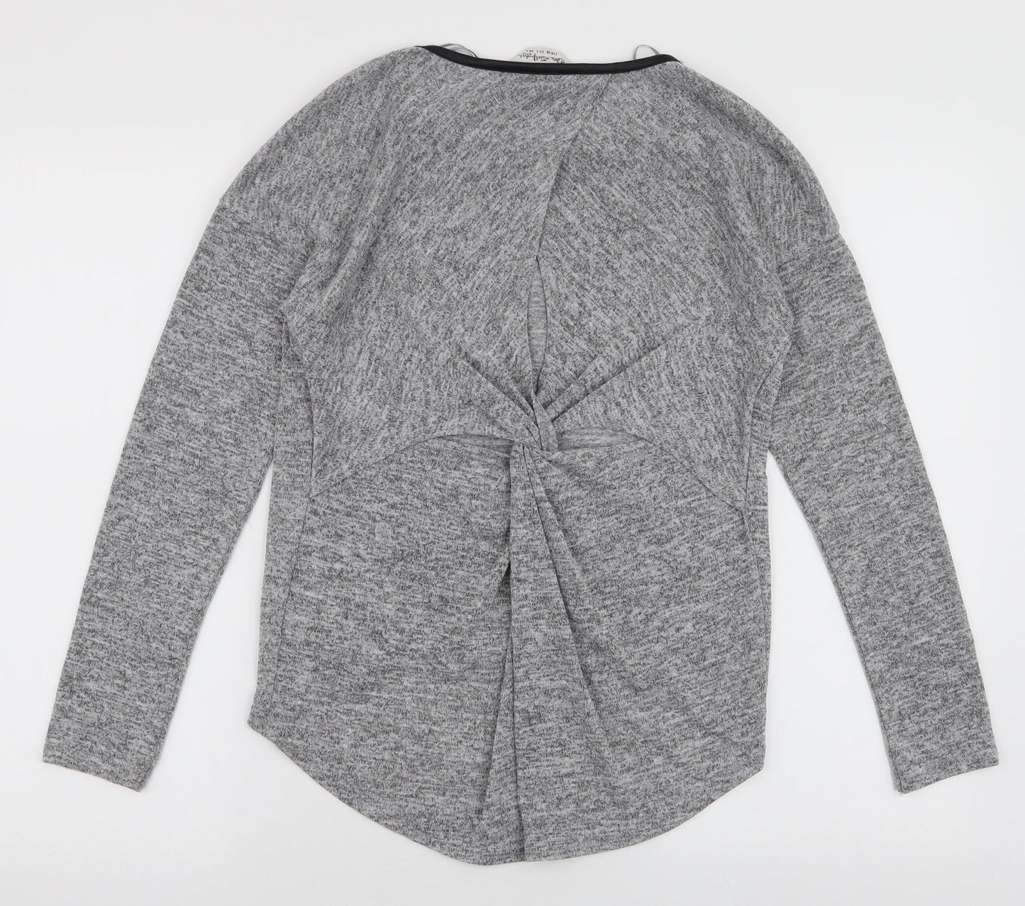 Womens UK Size 6 Miss Selfridge Grey Jersey T-Shirt