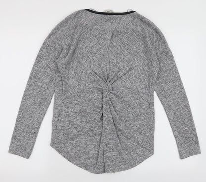 Womens UK Size 6 Miss Selfridge Grey Jersey T-Shirt