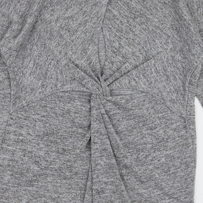 Womens UK Size 6 Miss Selfridge Grey Jersey T-Shirt
