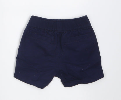 Gap Boys Blue  Cotton Cropped Trousers Size 0-3 Months  Tie