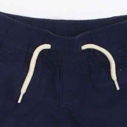 Gap Boys Blue  Cotton Cropped Trousers Size 0-3 Months  Tie