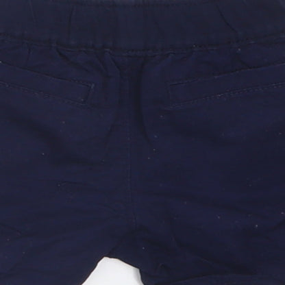 Gap Boys Blue  Cotton Cropped Trousers Size 0-3 Months  Tie