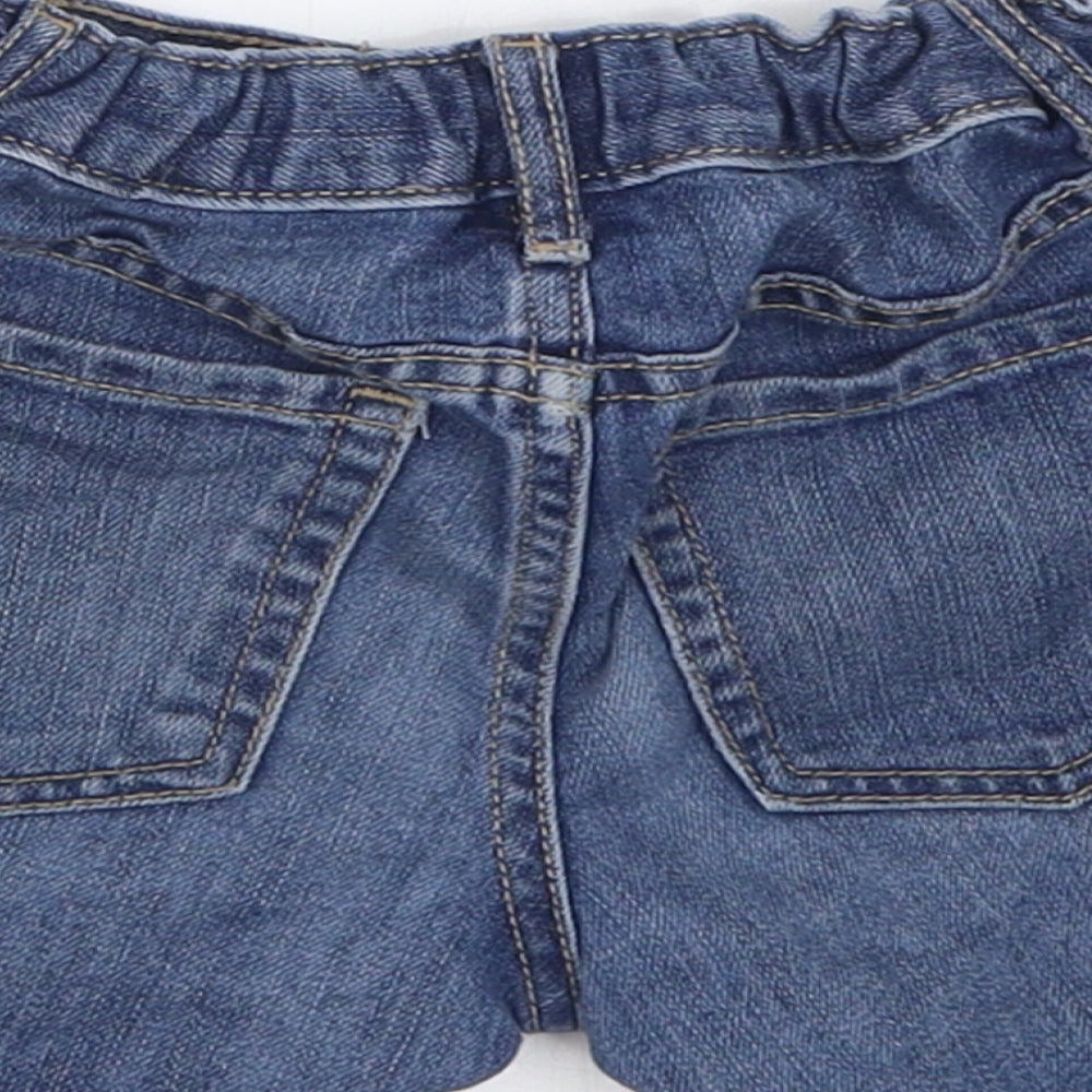 Preworn Girls Blue  Cotton Bermuda Shorts Size 6 Years  Regular Buckle