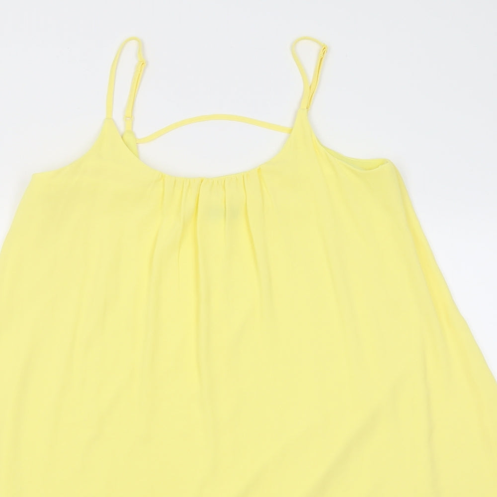 F&F Womens Yellow  Polyester A-Line  Size 12  Scoop Neck Pullover