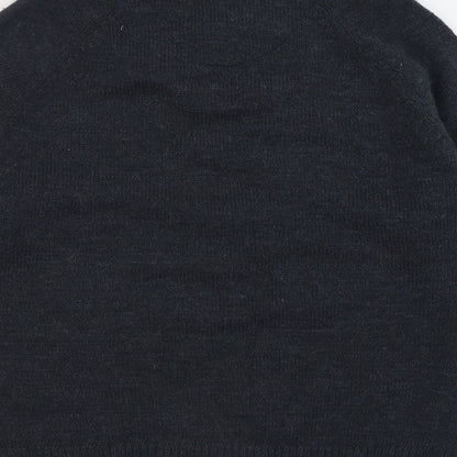Threadbare Mens Grey V-Neck  Acrylic Pullover Jumper Size L