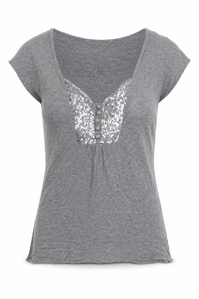 Womens UK Size M H&M Grey Basic T-Shirt