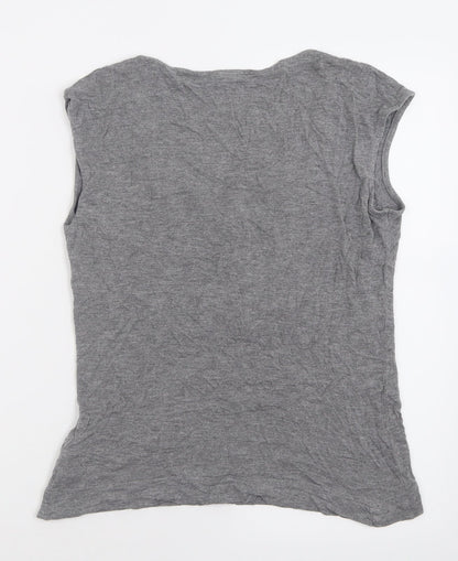 Womens UK Size M H&M Grey Basic T-Shirt