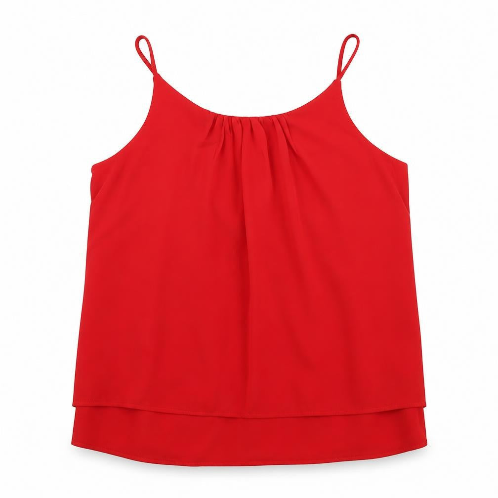 Womens UK Size 14 ESMARA Red Basic Tank