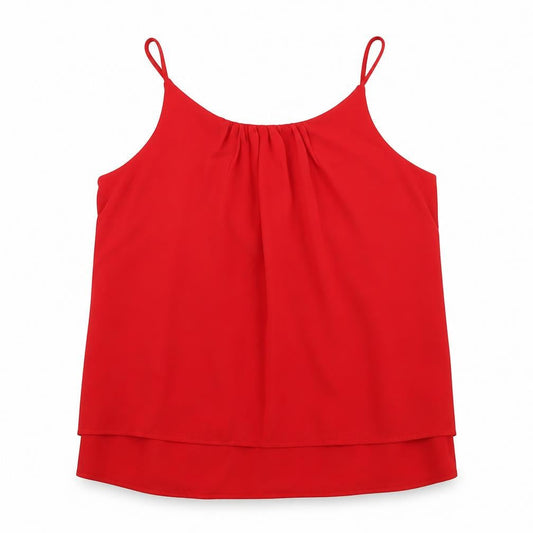 Womens UK Size 14 ESMARA Red Basic Tank