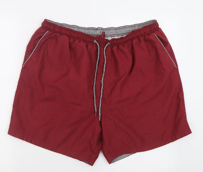 Matalan Womens Red  Polyester Sweat Shorts Size 2XL L6 in Regular Tie