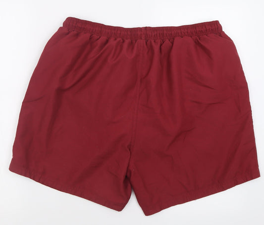 Matalan Womens Red  Polyester Sweat Shorts Size 2XL L6 in Regular Tie