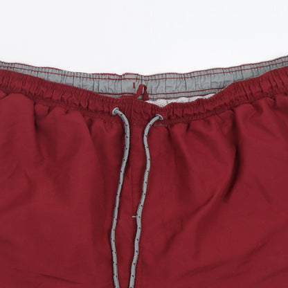 Matalan Womens Red  Polyester Sweat Shorts Size 2XL L6 in Regular Tie