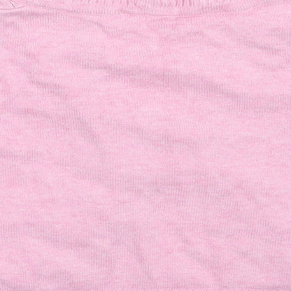 Cherokee Girls Pink V-Neck  Cotton Shrug Jumper Size 6-7 Years  Button
