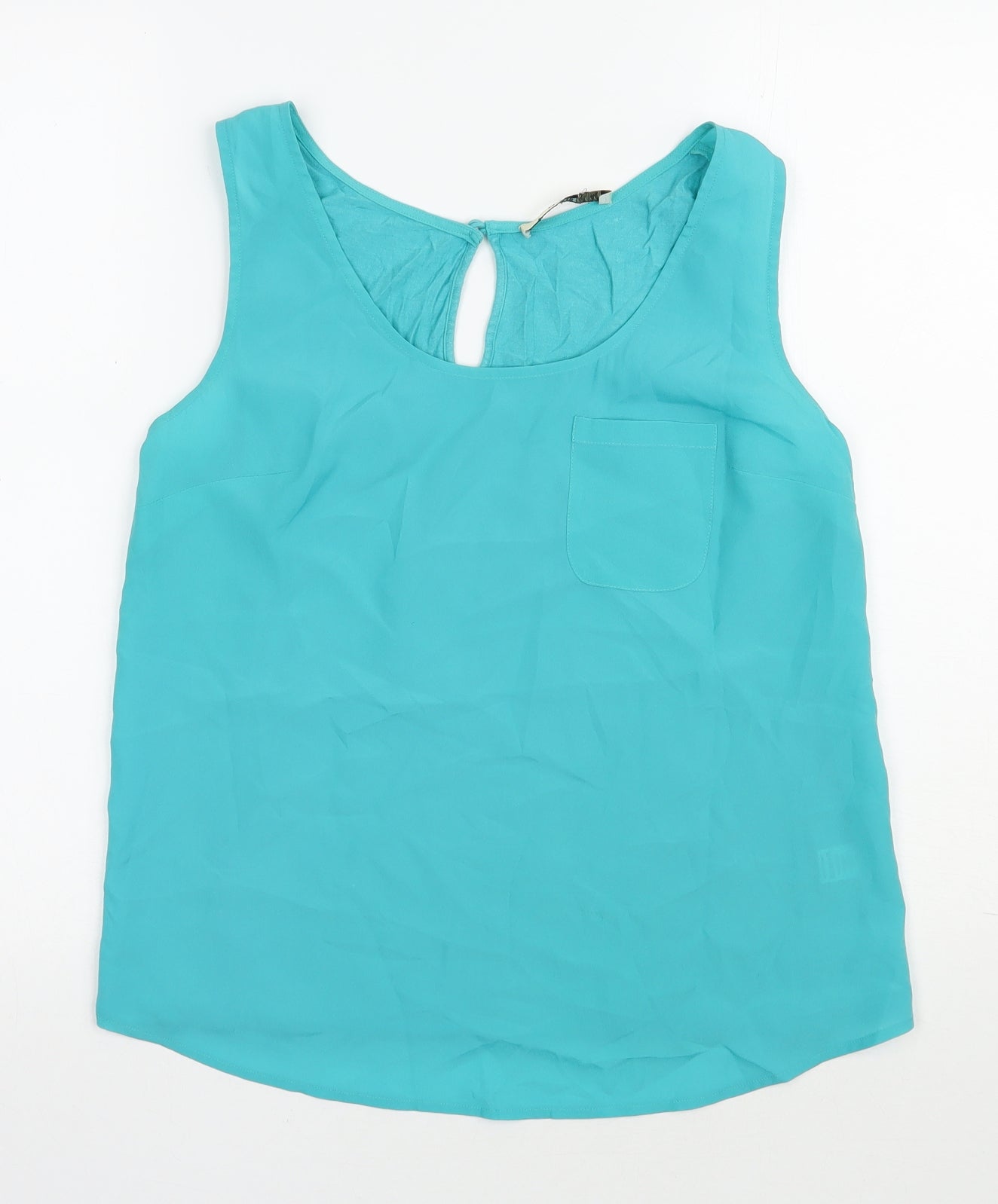 Womens UK Size M Oasis Blue Basic Blouse