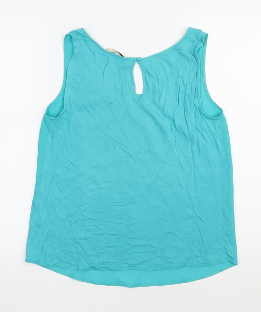 Womens UK Size M Oasis Blue Basic Blouse