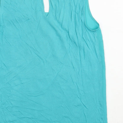 Womens UK Size M Oasis Blue Basic Blouse