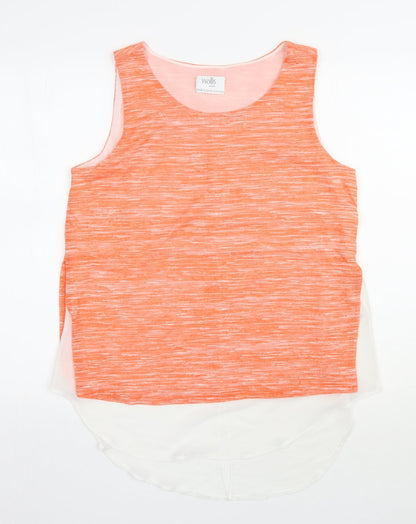 Womens UK Size M Wallis Orange Basic Blouse