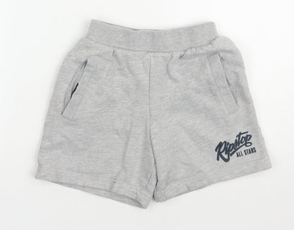 Ripstop Boys Grey  Cotton Sweat Shorts Size XS  Regular