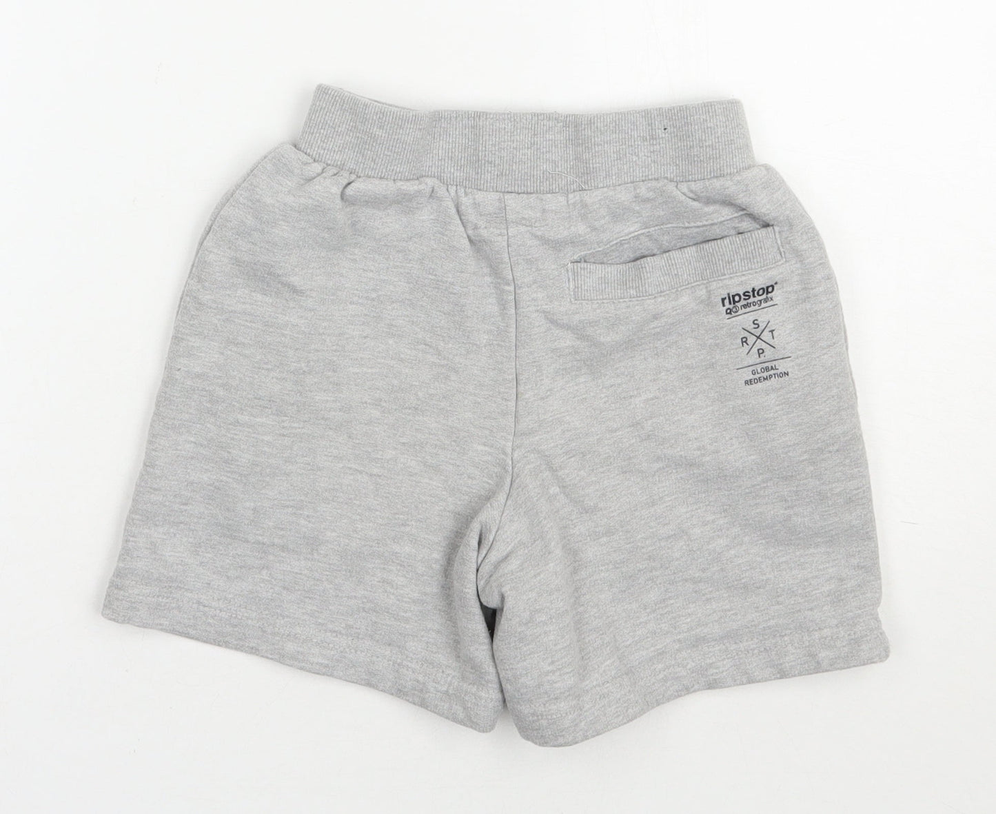 Ripstop Boys Grey  Cotton Sweat Shorts Size XS  Regular