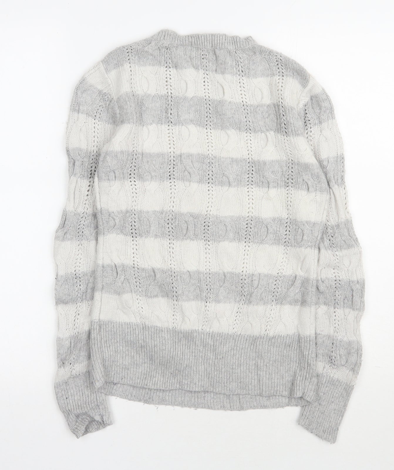 Womens UK Size 12 Aphorism Grey Pullover Jumper