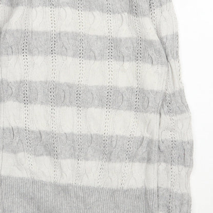 Womens UK Size 12 Aphorism Grey Pullover Jumper