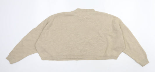 Womens UK Size M Nasty Gal Beige Pullover Jumper