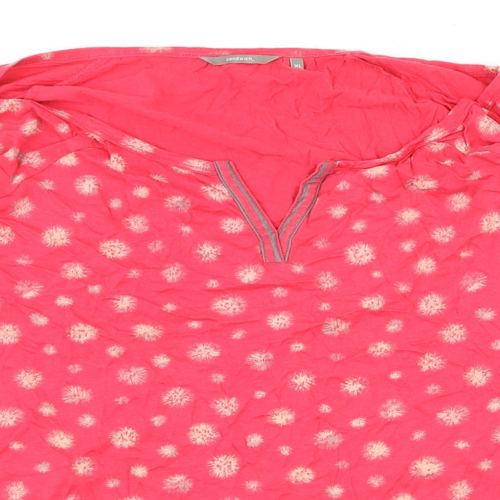 Womens UK Size XL Sandwich Pink Basic T-Shirt