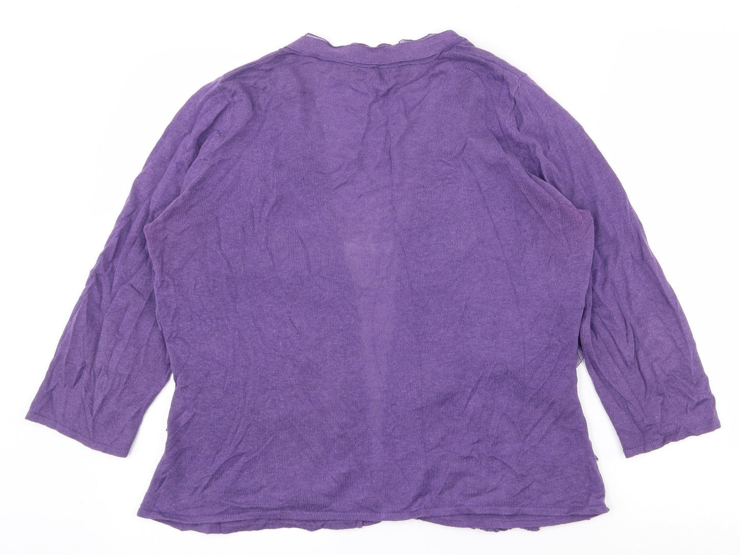 Womens UK Size 14 Per Una Purple Cardigan Jumper