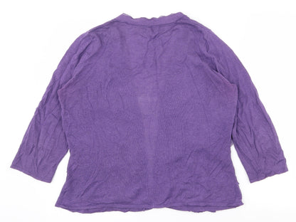 Womens UK Size 14 Per Una Purple Cardigan Jumper