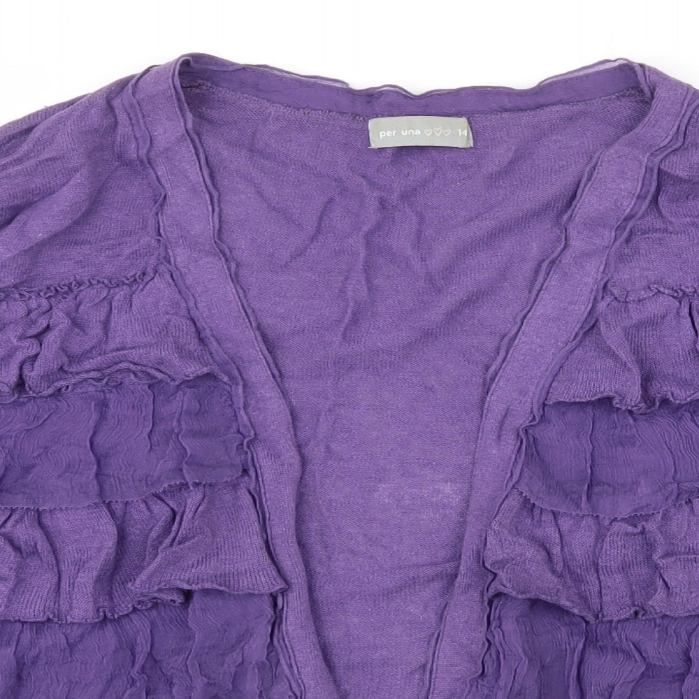 Womens UK Size 14 Per Una Purple Cardigan Jumper