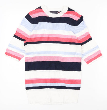 Womens UK Size 10 Marks and Spencer Multicoloured Basic T-Shirt
