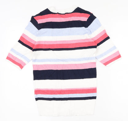 Womens UK Size 10 Marks and Spencer Multicoloured Basic T-Shirt