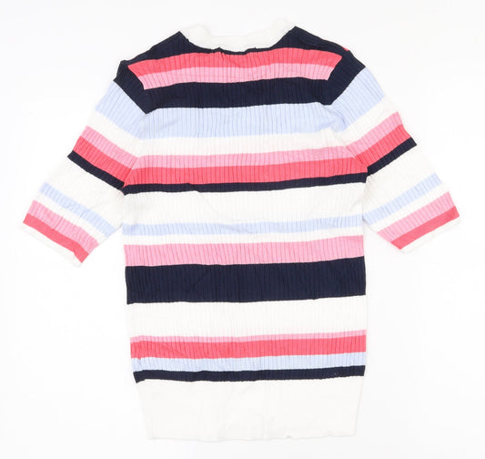 Womens UK Size 10 Marks and Spencer Multicoloured Basic T-Shirt