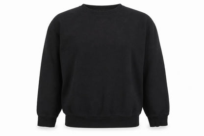 Front view of New Look women’s black cotton pullover sweatshirt, size S