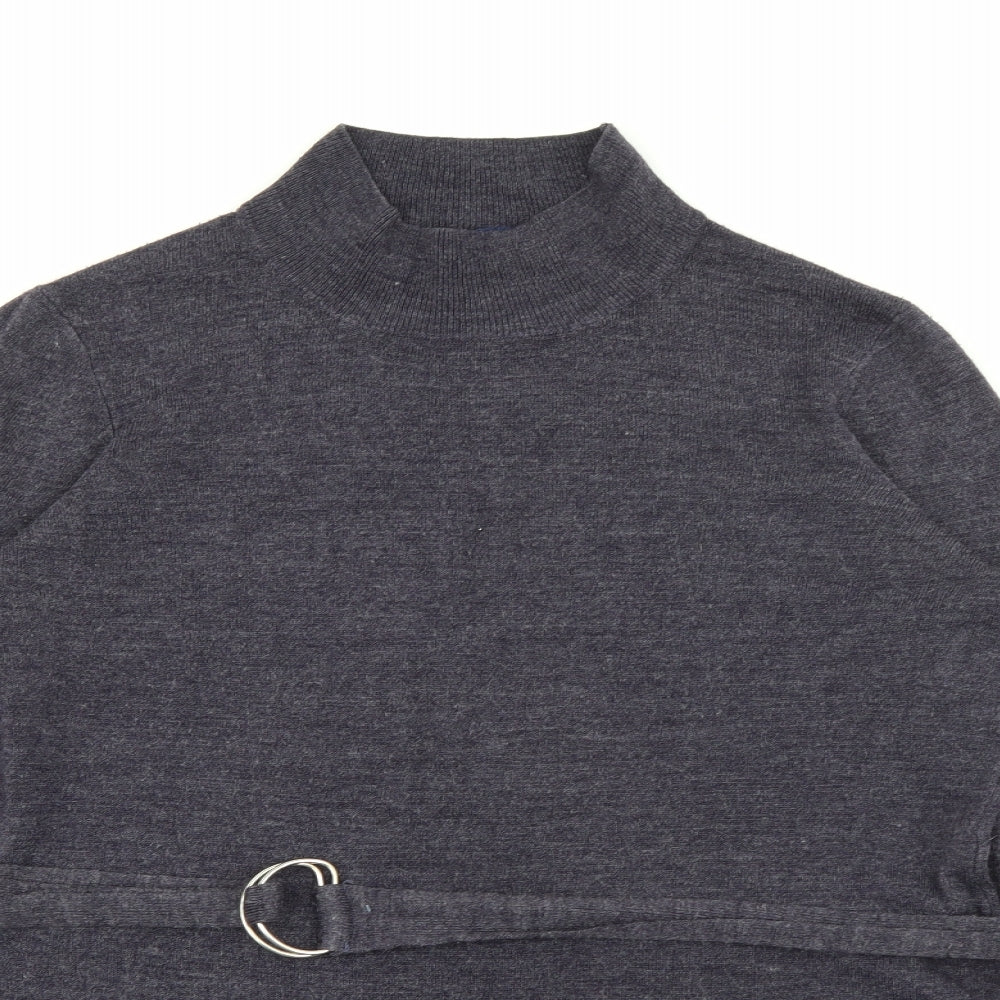 George Womens Purple High Neck  Acrylic Pullover Jumper Size 12