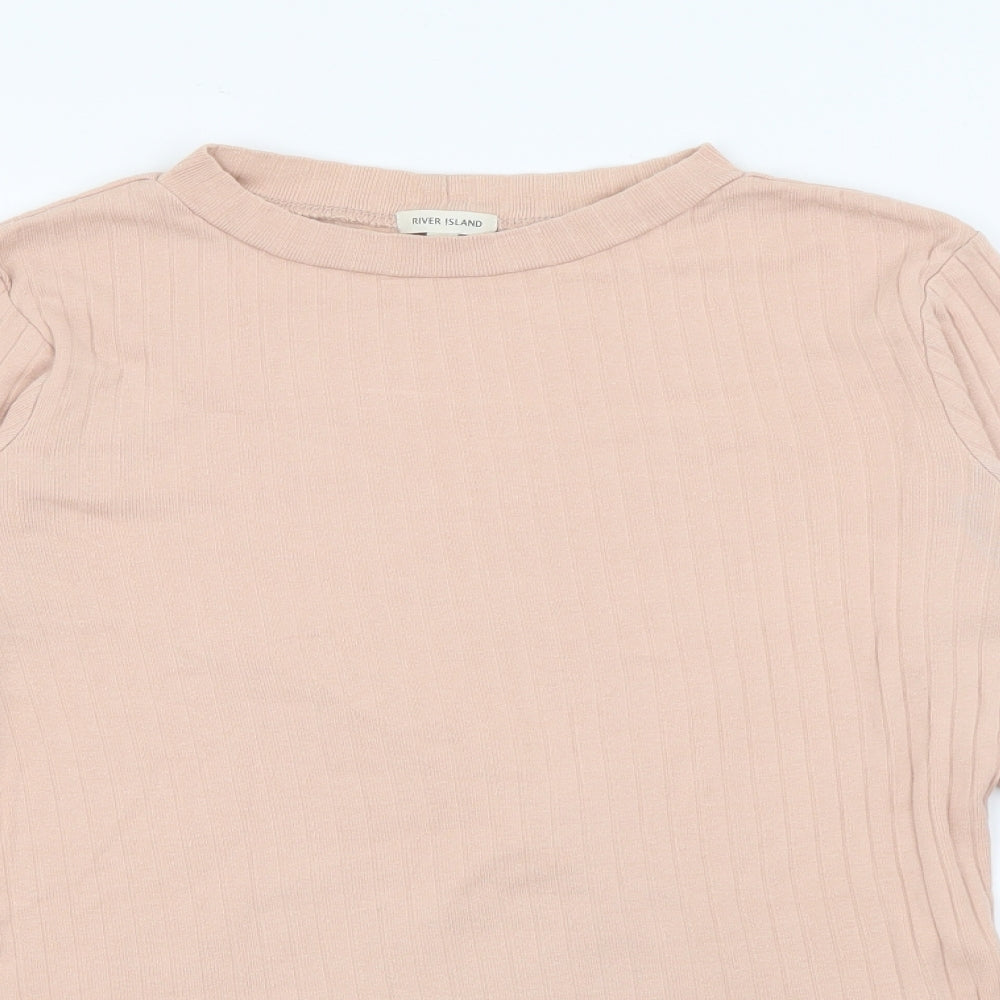 Womens UK Size 8 River Island Pink Pullover Jumper