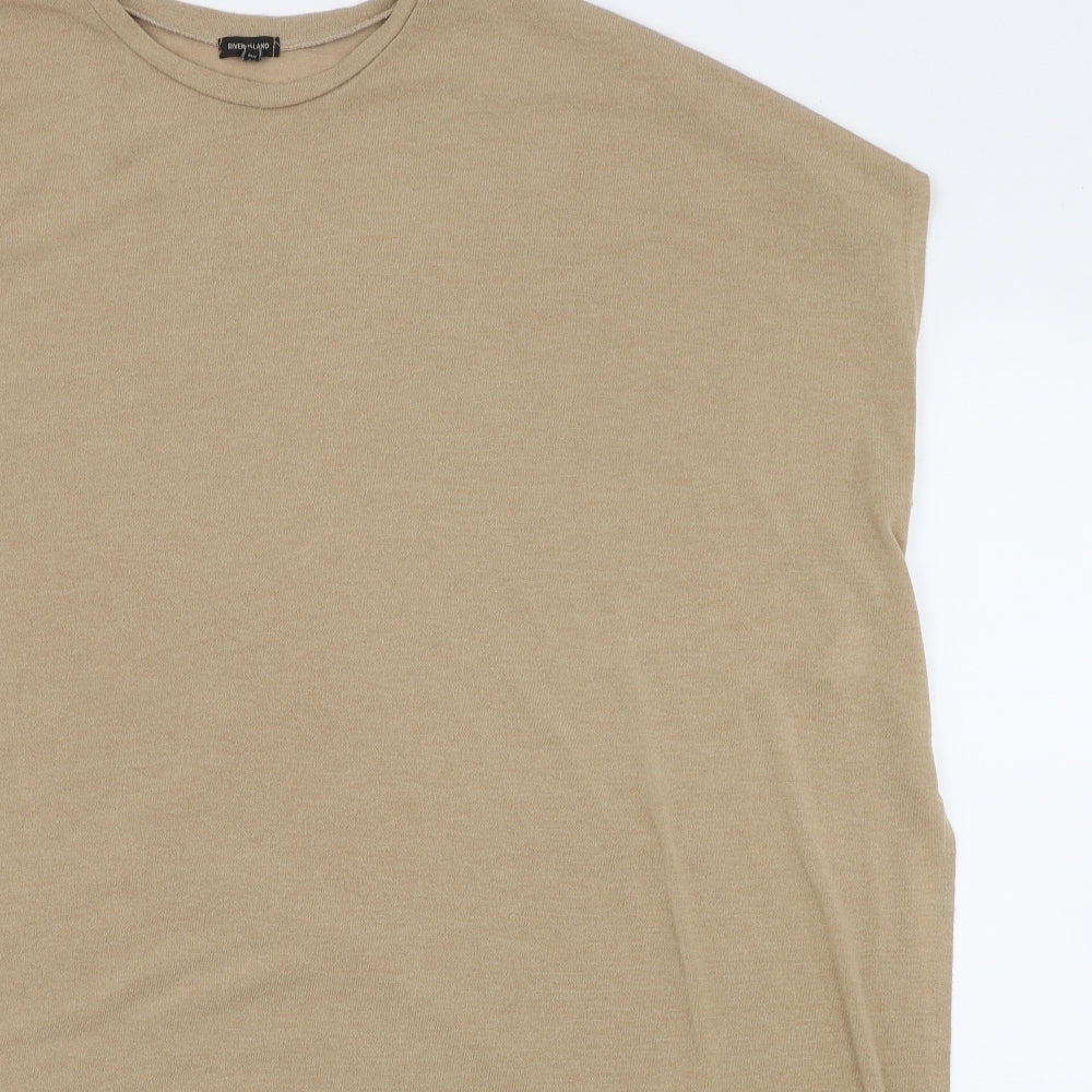 Womens UK Size 18 River Island Beige Tunic Tank