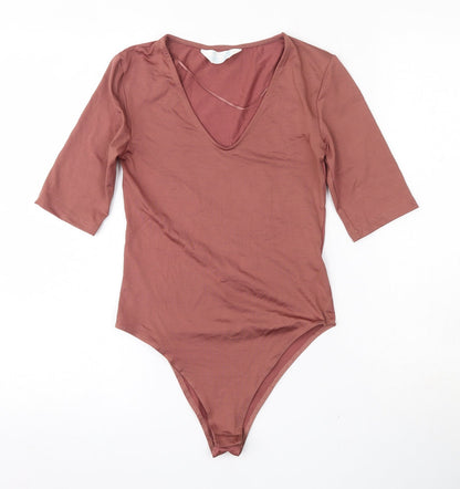 Primark Womens Brown  Polyamide Bodysuit One-Piece Size XS