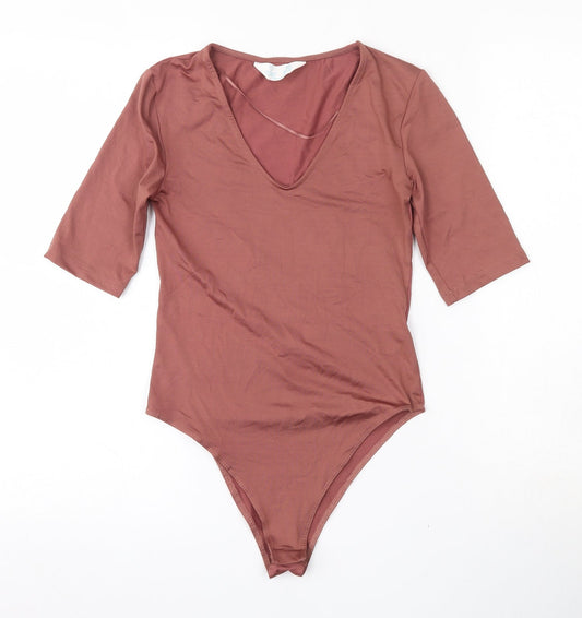 Primark Womens Brown  Polyamide Bodysuit One-Piece Size XS
