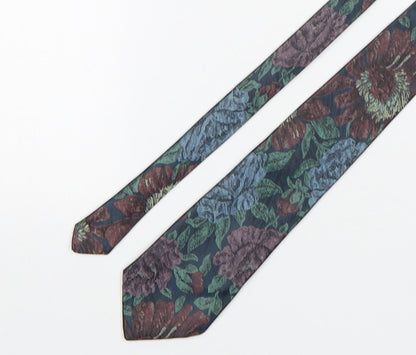Woods & Gray Mens Multicoloured Floral Polyester Pointed Tie One Size