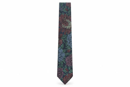 Mens Woods & Gray Multicoloured Floral  Pointed Tie